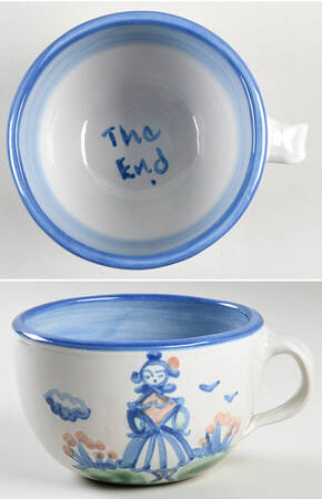 Country Scene Blue Oversized Cup