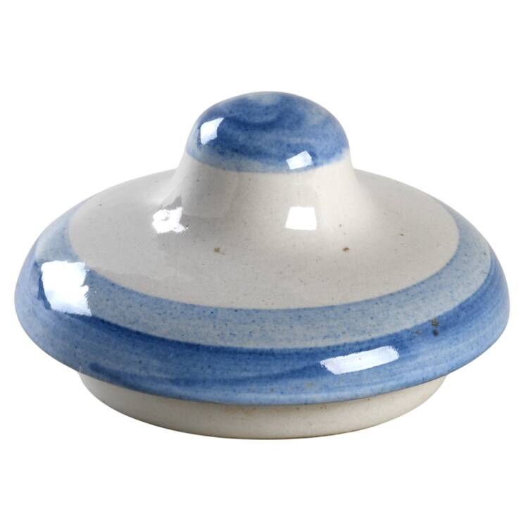 Country Scene Blue Lid for Small Teapot