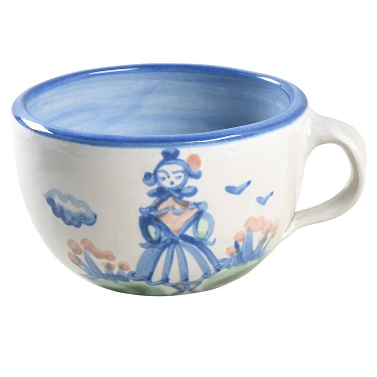 Country Scene Blue Oversized Cup