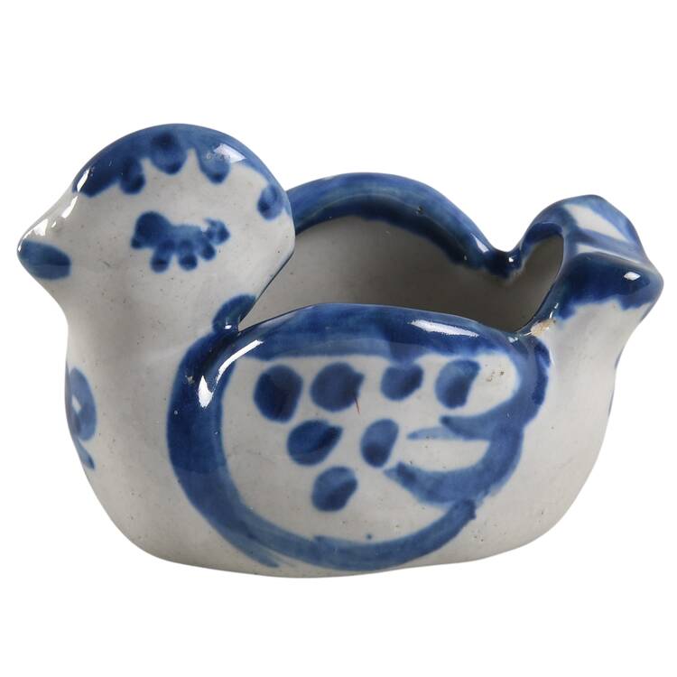 Country Scene Blue Figural Ashtray