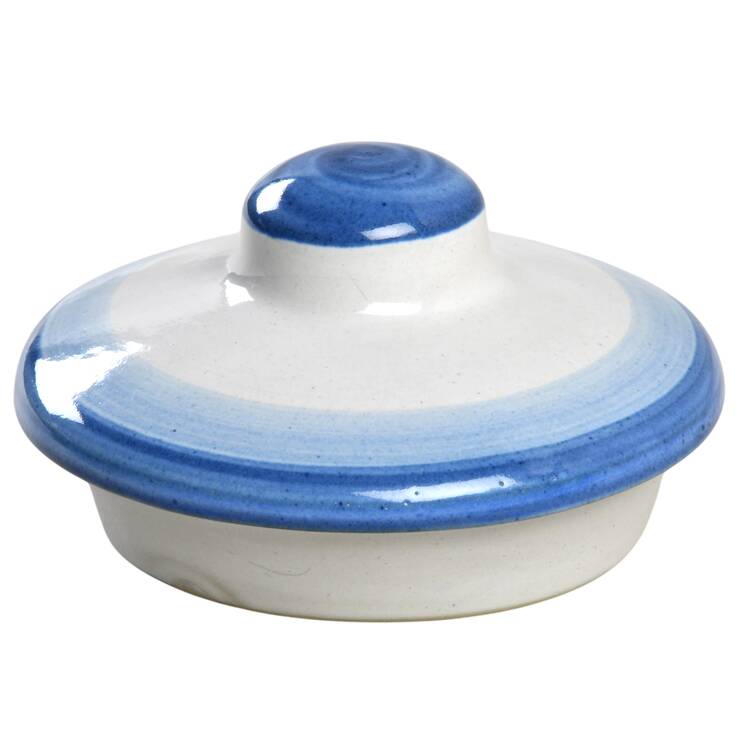 Country Scene Blue Lid for Coffee Pot