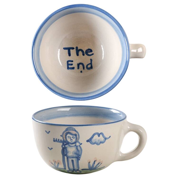 Country Scene Blue Oversized Cup