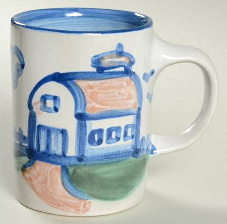 Country Scene Blue Small Mug