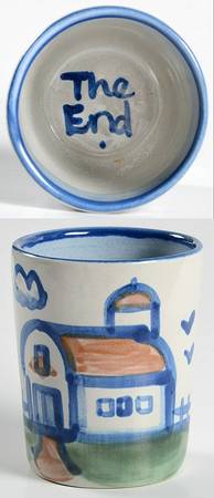 Country Scene Blue Julep Cup