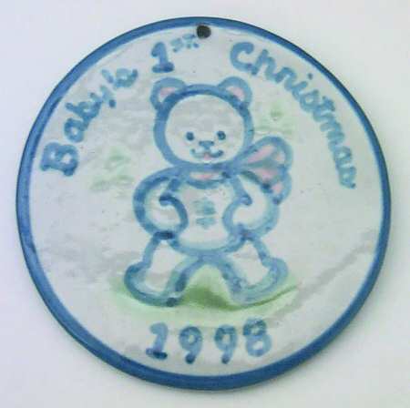 Country Scene Blue Ornament