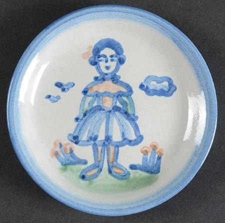Country Scene Blue Coaster