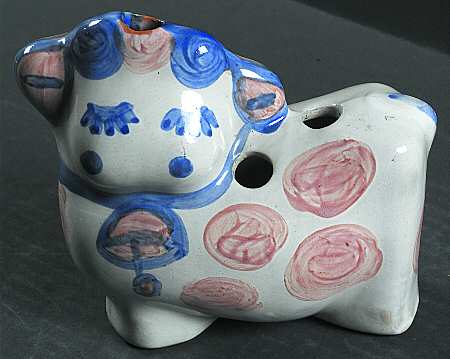 Country Scene Blue Toothbrush Holder