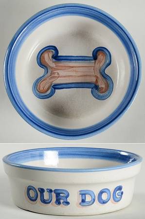 Country Scene Blue Bowl-Pet