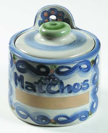 Bluette Match Holder with Lid