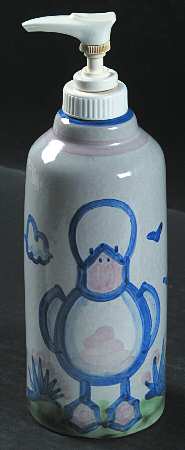 Country Scene Blue Lotion Dispenser