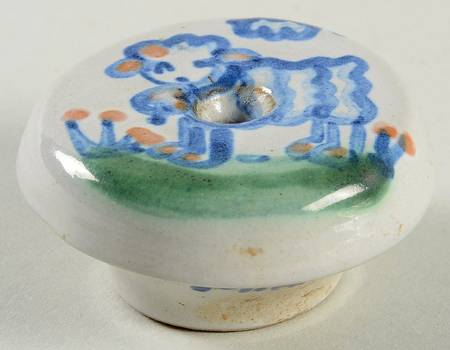 Country Scene Blue Drawer/Cabinet Pull/Knob