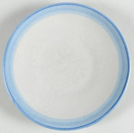 Country Scene Blue Saucer for Flat Cup