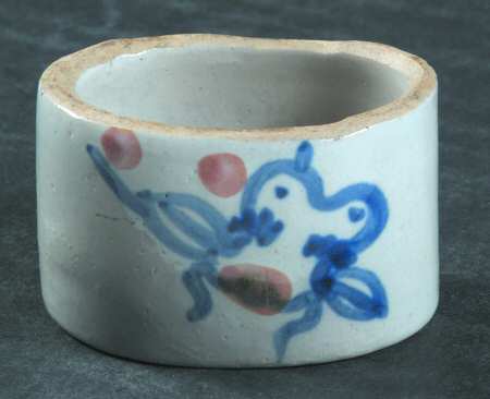 Country Scene Blue Napkin Ring