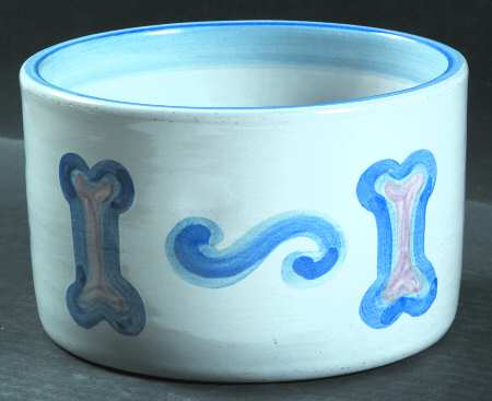 Country Scene Blue Pet Bowl