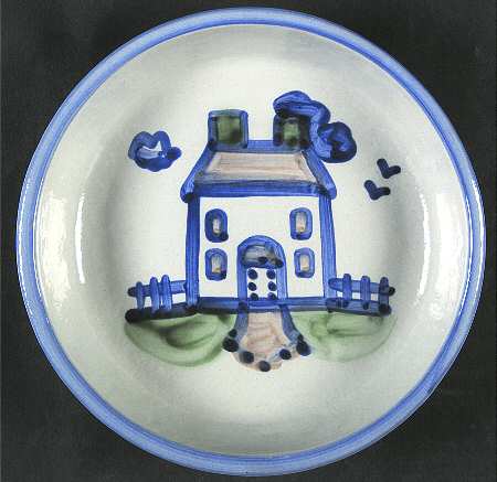 Country Scene Blue 7" Individual Pasta Bowl