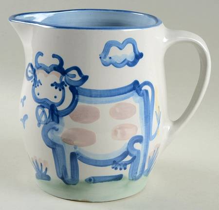 Country Scene Blue 48 Oz Pitcher