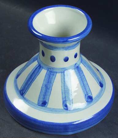 Country Scene Blue 3" Candlestick