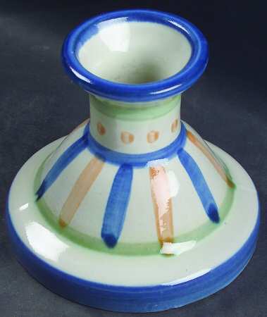 Country Scene Blue 3" Candlesticks