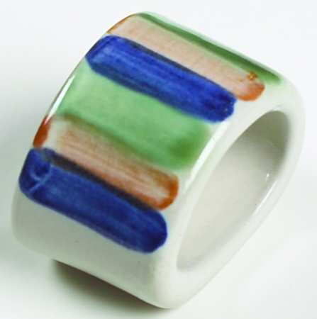 Country Scene Blue Napkin Ring