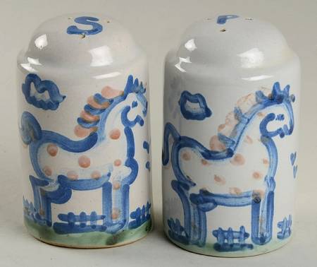 Country Scene Blue Oversized Salt & Pepper Set