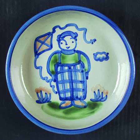 Country Scene Blue 7" Individual Pasta Bowl