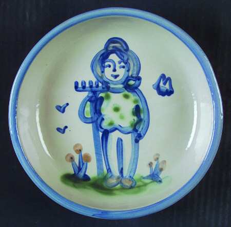 Country Scene Blue 7" Individual Pasta Bowl