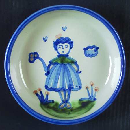 Country Scene Blue 7" Individual Pasta Bowl