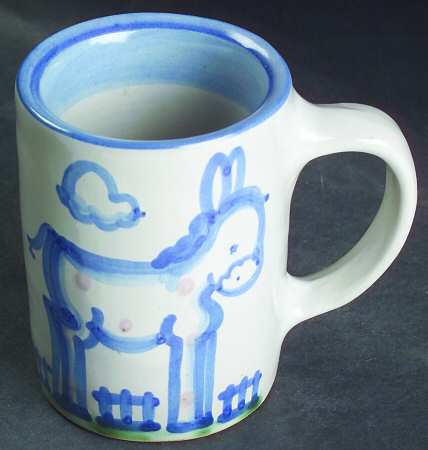 Country Scene Blue Mug