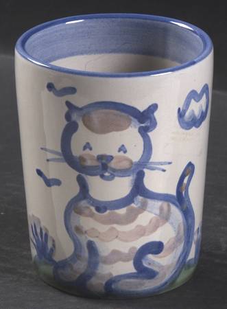 Country Scene Blue Julep Cup