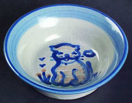 Country Scene Blue Ramekin