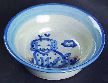 Country Scene Blue Ramekin