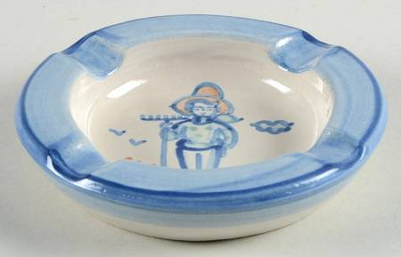 Country Scene Blue 5" Ashtray