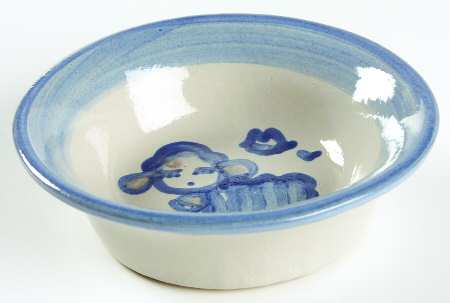 Country Scene Blue Ramekin