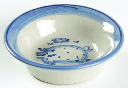 Country Scene Blue Ramekin