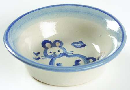Country Scene Blue Ramekin