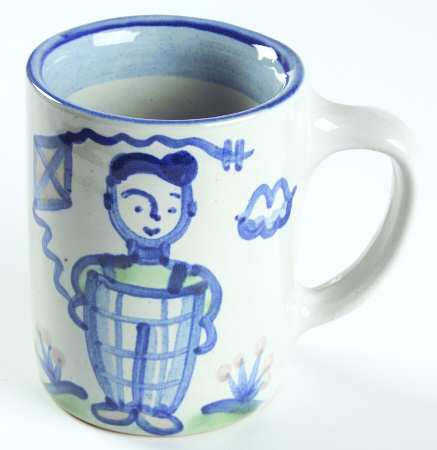 Country Scene Blue Mug