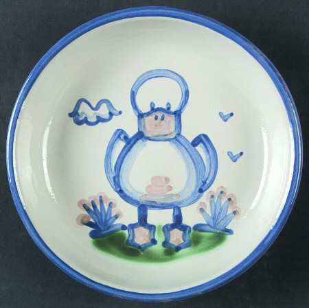 Country Scene Blue 7" Individual Pasta Bowl