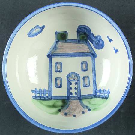 Country Scene Blue 6" Salad Serving Bowl