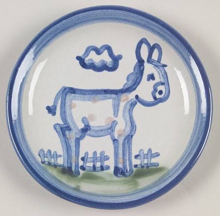 Country Scene Blue Coaster