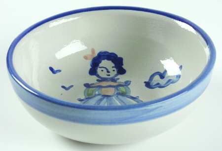 Country Scene Blue Coupe Cereal Bowl