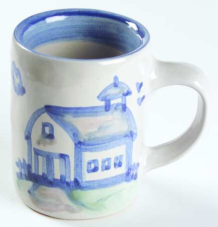 Country Scene Blue Mug
