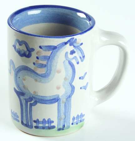 Country Scene Blue Mug
