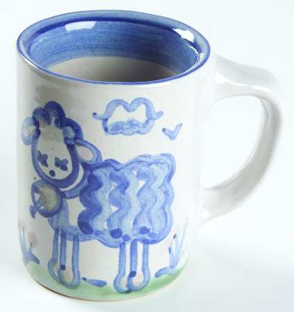 Country Scene Blue Mug
