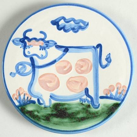 Country Scene Blue Trivet