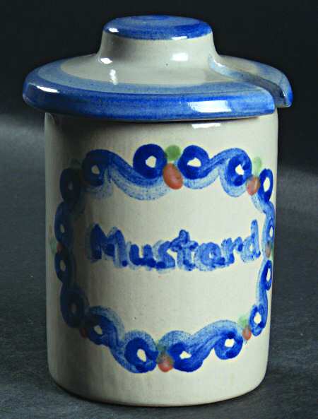 Bluette Mustard Jar & Lid