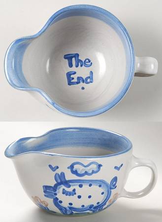 Country Scene Blue Open Sauce Boat