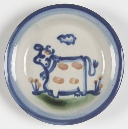 Country Scene Blue Coaster