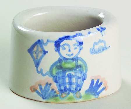 Country Scene Blue Napkin Ring