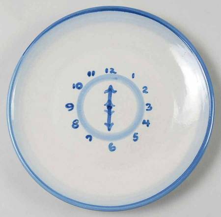 Country Scene Blue Salad/Dessert Plate