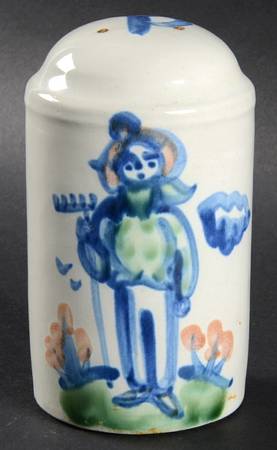 Country Scene Blue Oversized Pepper Shaker